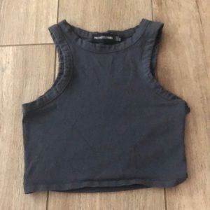 Prettylittlething charcoal colored tank top
